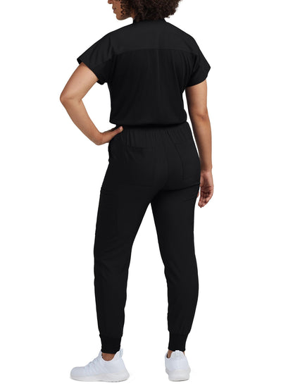 Women's 8-Pocket Cargo Jumpsuit - LO603 - Black