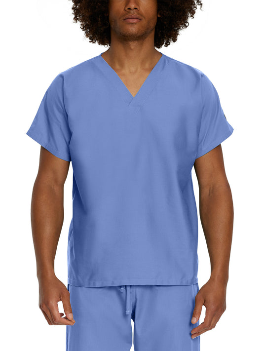 Unisex No-Pocket Tuckable V-Neck Scrub Top - LT102 - Ceil