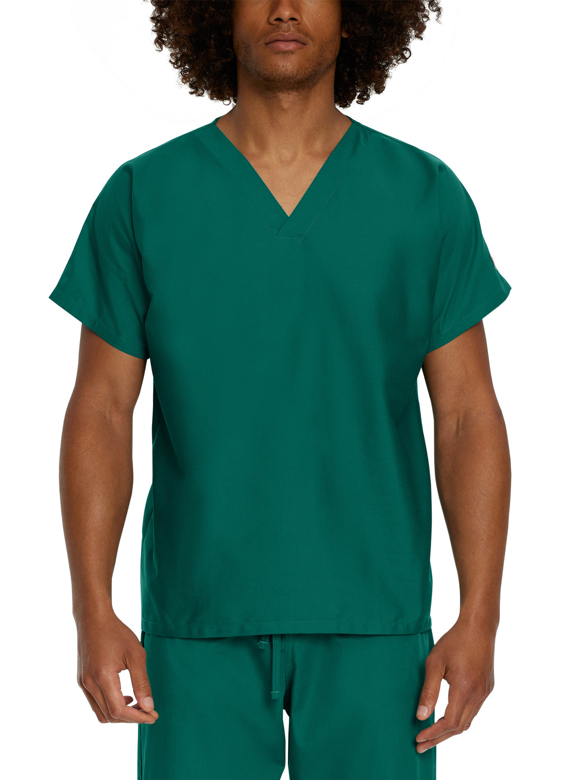 Unisex No-Pocket Tuckable V-Neck Scrub Top - LT102 - Hunter