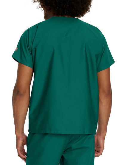 Unisex No-Pocket Tuckable V-Neck Scrub Top - LT102 - Hunter