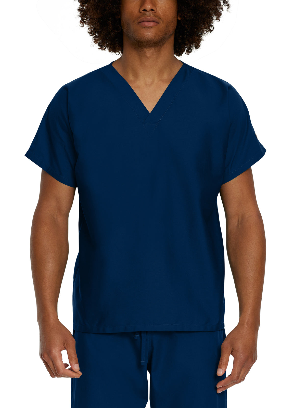 Unisex No-Pocket Tuckable V-Neck Scrub Top - LT102 - Navy