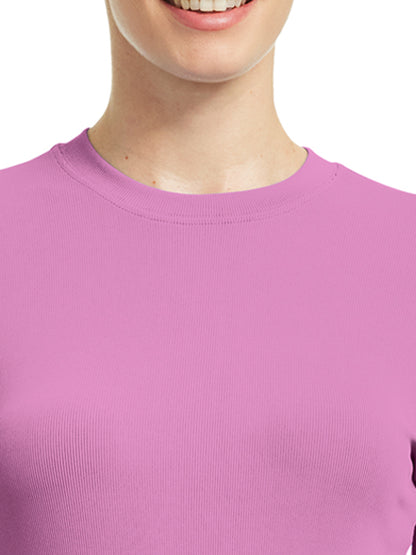 Women's 1-Pocket Long-Sleeve Crew Neck Underscrub Tee - LT103 - Bella Rosa