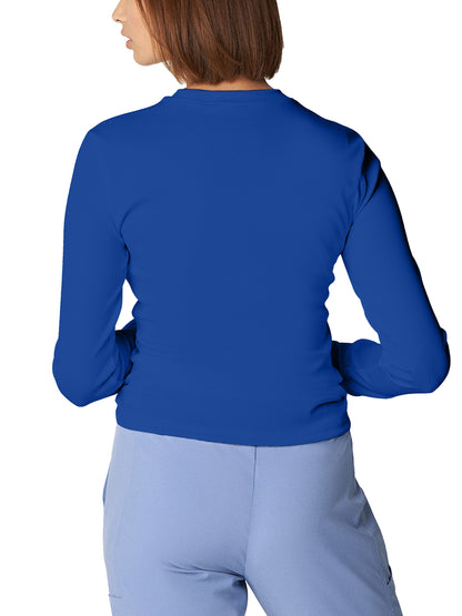 Women's 1-Pocket Long-Sleeve Crew Neck Underscrub Tee - LT103 - Galaxy