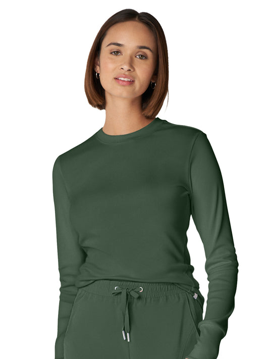 Women's 1-Pocket Long-Sleeve Crew Neck Underscrub Tee - LT103 - Mountain View