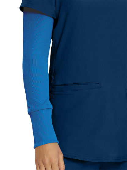 Women's 1-Pocket Long-Sleeve Crew Neck Underscrub Tee - LT103 - Royal