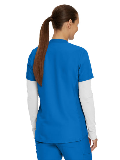 Women's 1-Pocket Long-Sleeve Crew Neck Underscrub Tee - LT103 - White