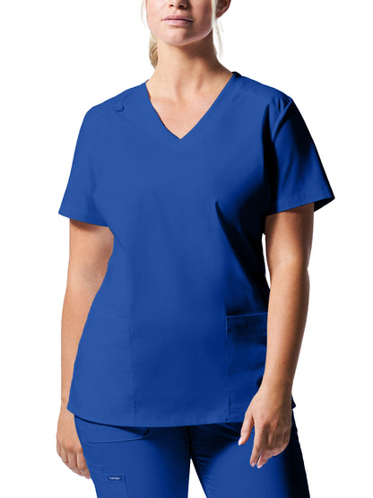 Women's 3-Pocket V-Neck Scrub Top - LT105 - Galaxy