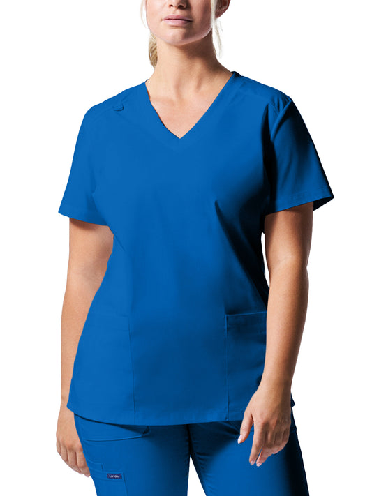 Women's 3-Pocket V-Neck Scrub Top - LT105 - Royal