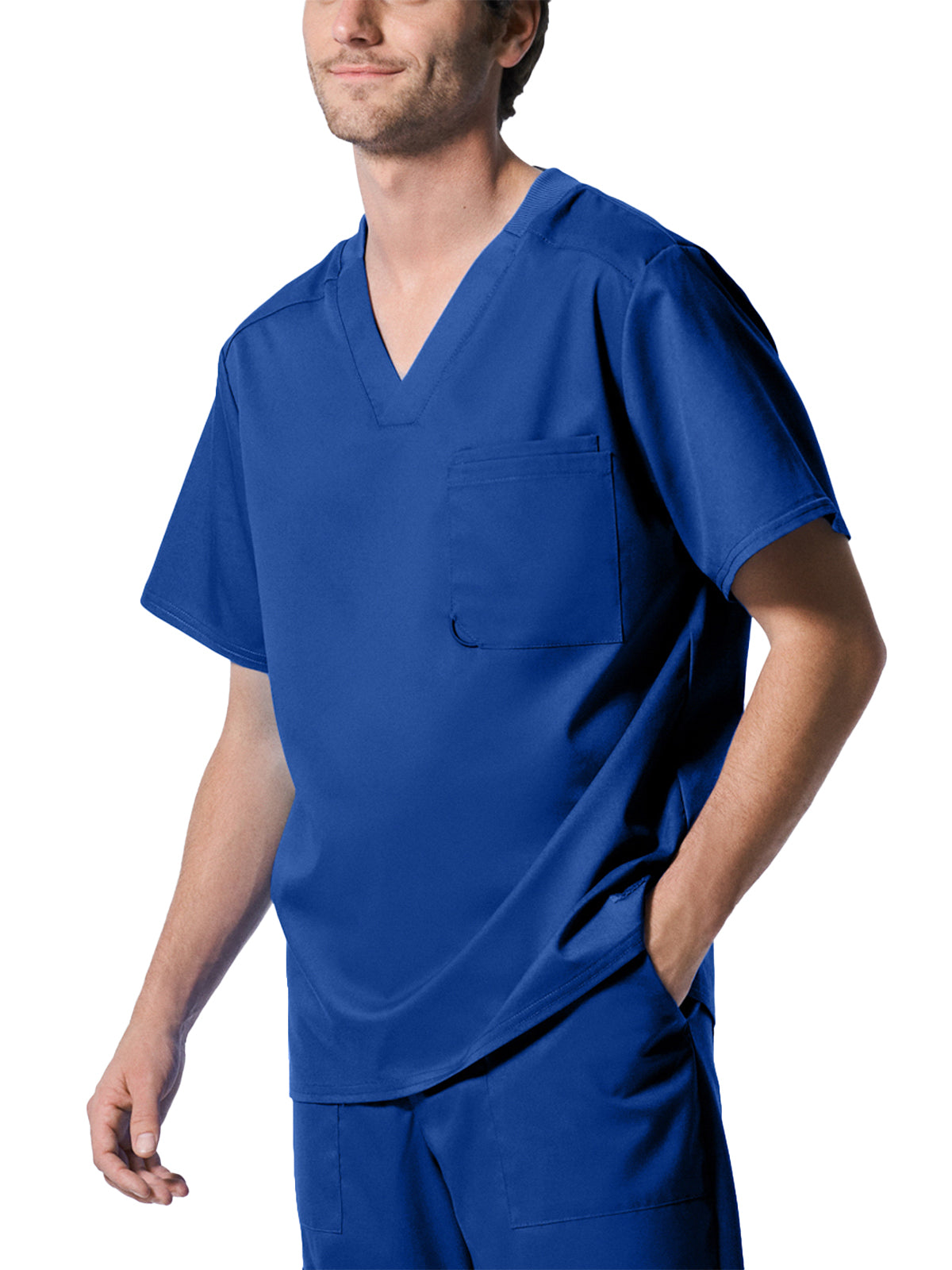 Men's 2-Pocket Tuckable V-Neck Scrub Top - LT108 - Galaxy