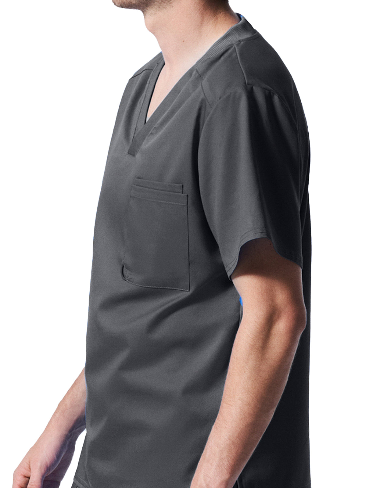 Men's 2-Pocket Tuckable V-Neck Top - LT108 - Graphite
