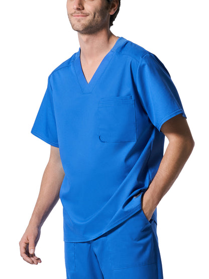 Men's 2-Pocket Tuckable V-Neck Scrub Top - LT108 - Royal