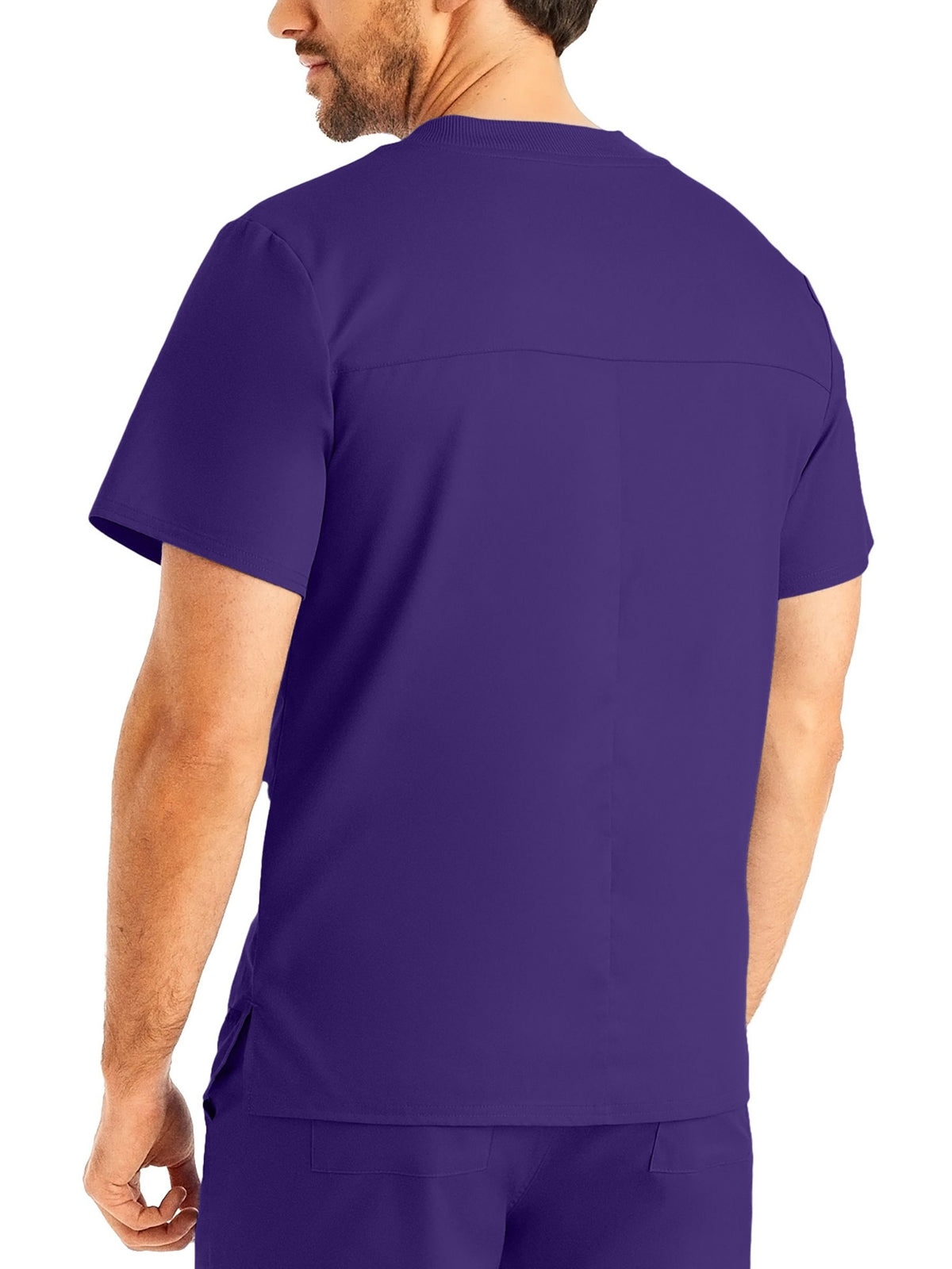 Men's 2-Pocket Tuckable V-Neck Top - LT108 - Grape