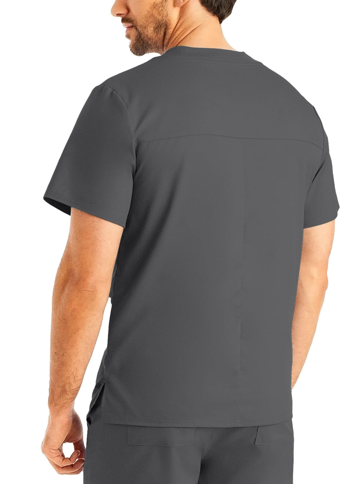 Men's V-Neck Top - LT108 - Steel