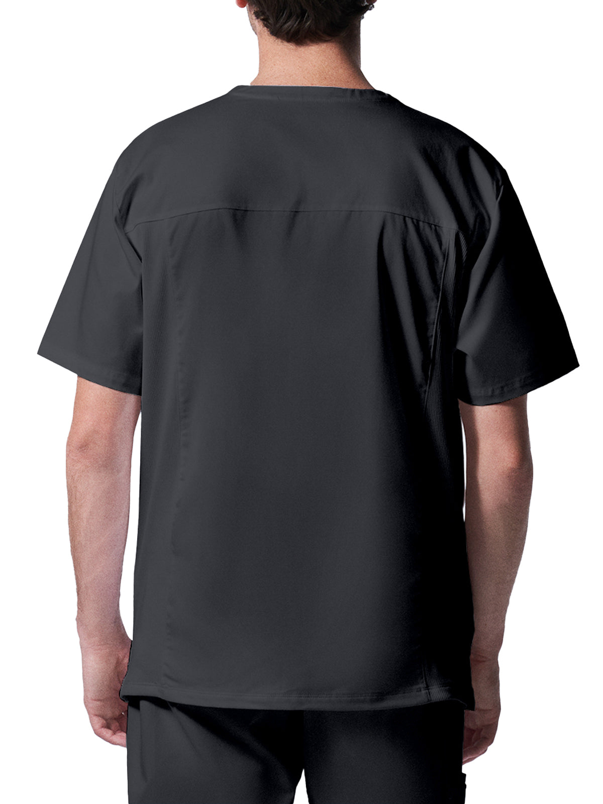 Men's 4-Pocket Back Yoke V-Neck Scrub Top - LT109 - Graphite