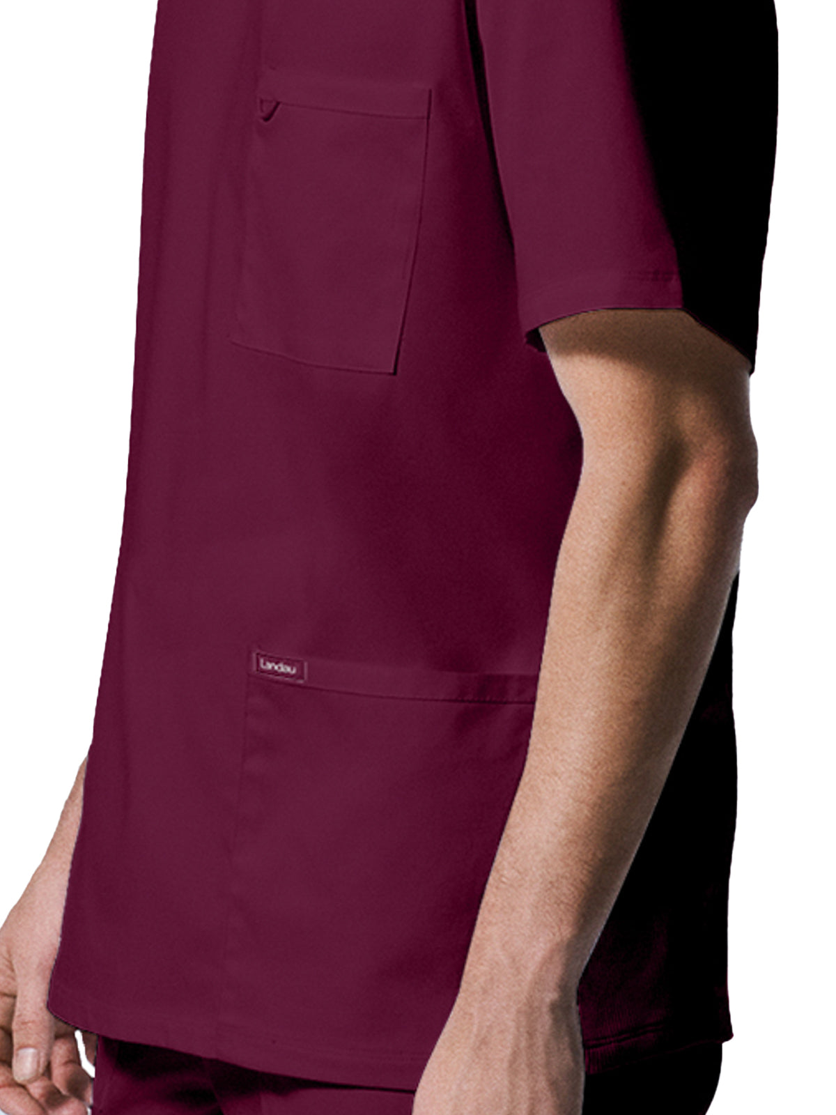 Men's 4-Pocket Back Yoke V-Neck Top - LT109 - Wine