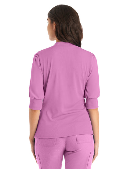 Women's 3-Pocket Y-Neck Top - LT114 - Bella Rosa