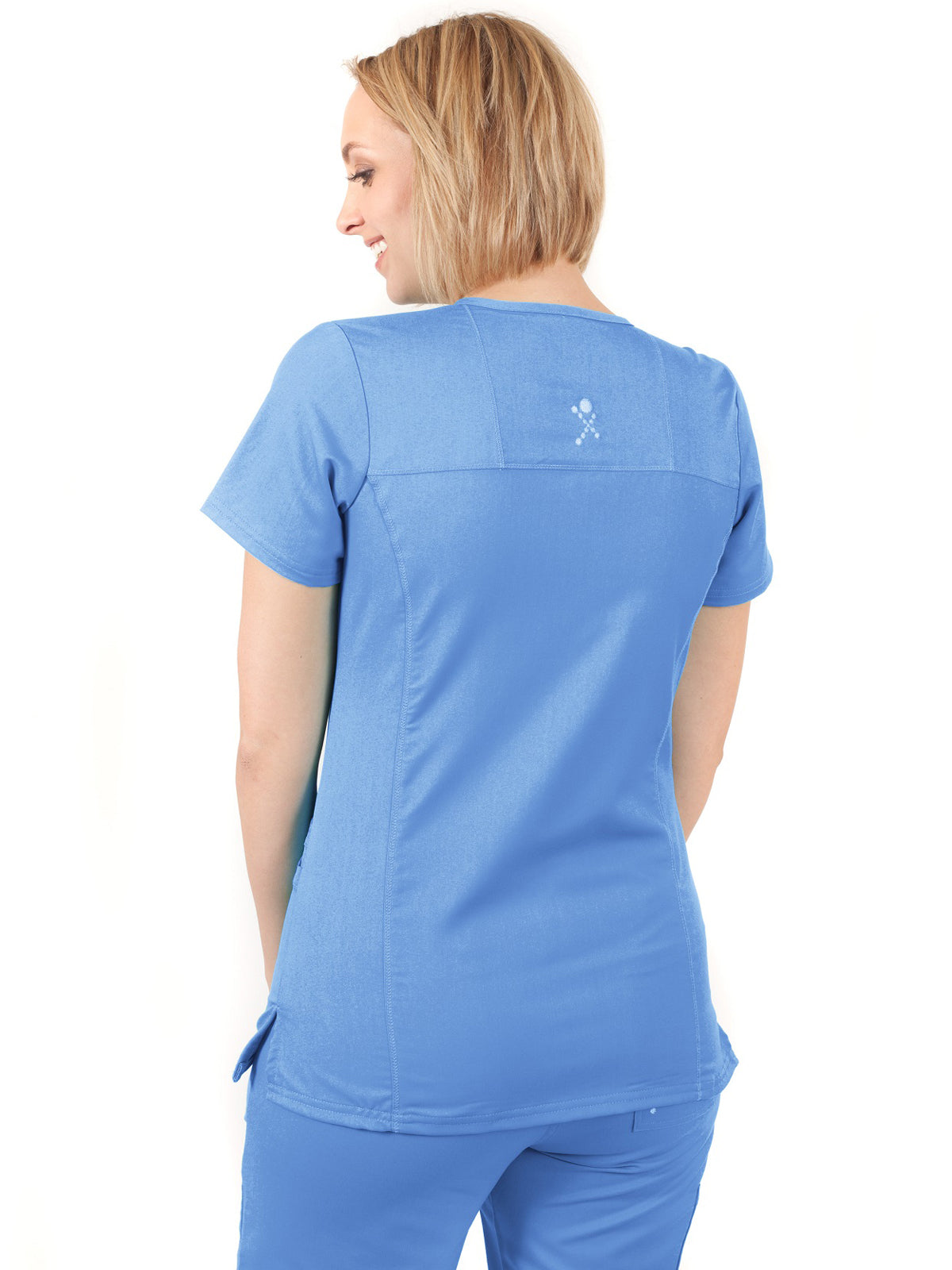 Women's V-Neck Top - 1311 - Ceil Blue