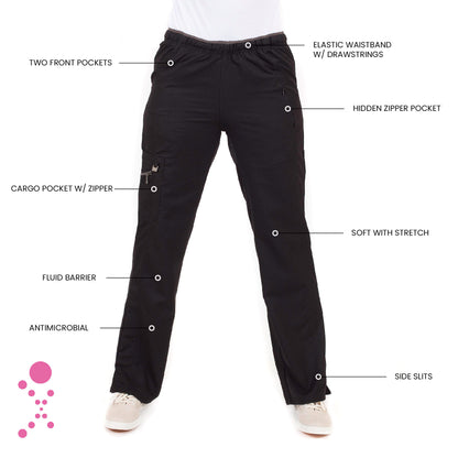 Women's Fashion Cargo Pant - 1320 - Black