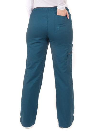 Women's Fashion Cargo Pant - 1320 - Caribbean Blue