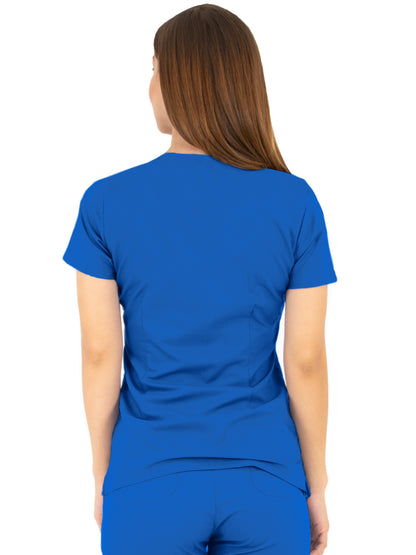 Women's V-Neck Top - 1416 - Royal Blue