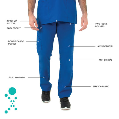 Men's Zip-Fly Cargo Pant - 2420 - Royal Blue