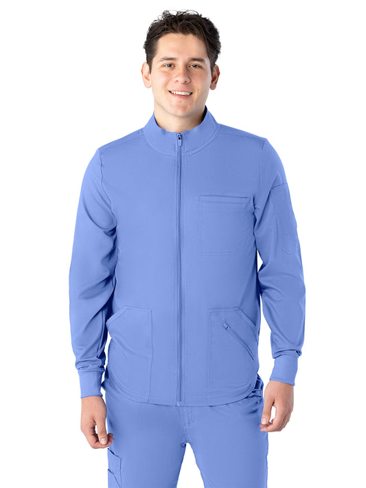 Men's Warm-Up Scrub Jacket - 2434 - Ceil Blue