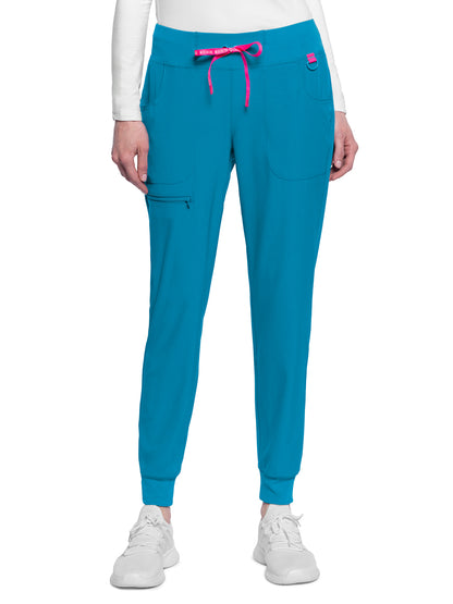 Women's 5-Pocket Mid Rise Jogger Scrub Pant - 102 - Hyper Blue