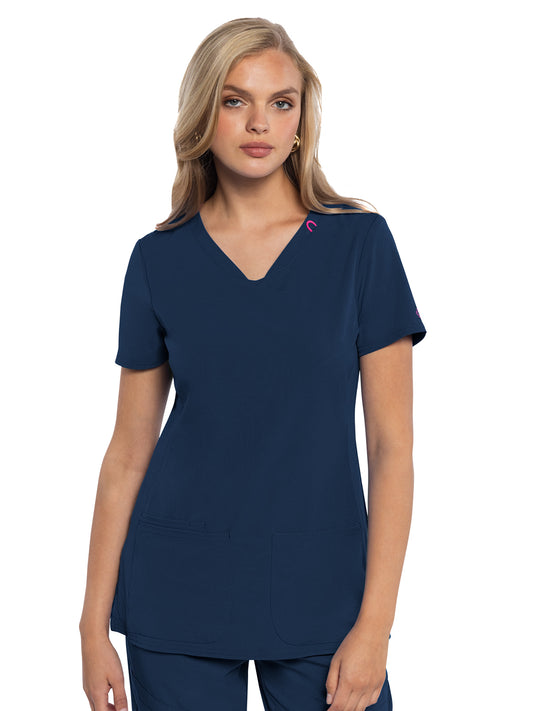 Women's 3-Pocket V-Neck Scrub Top - 702 - Navy