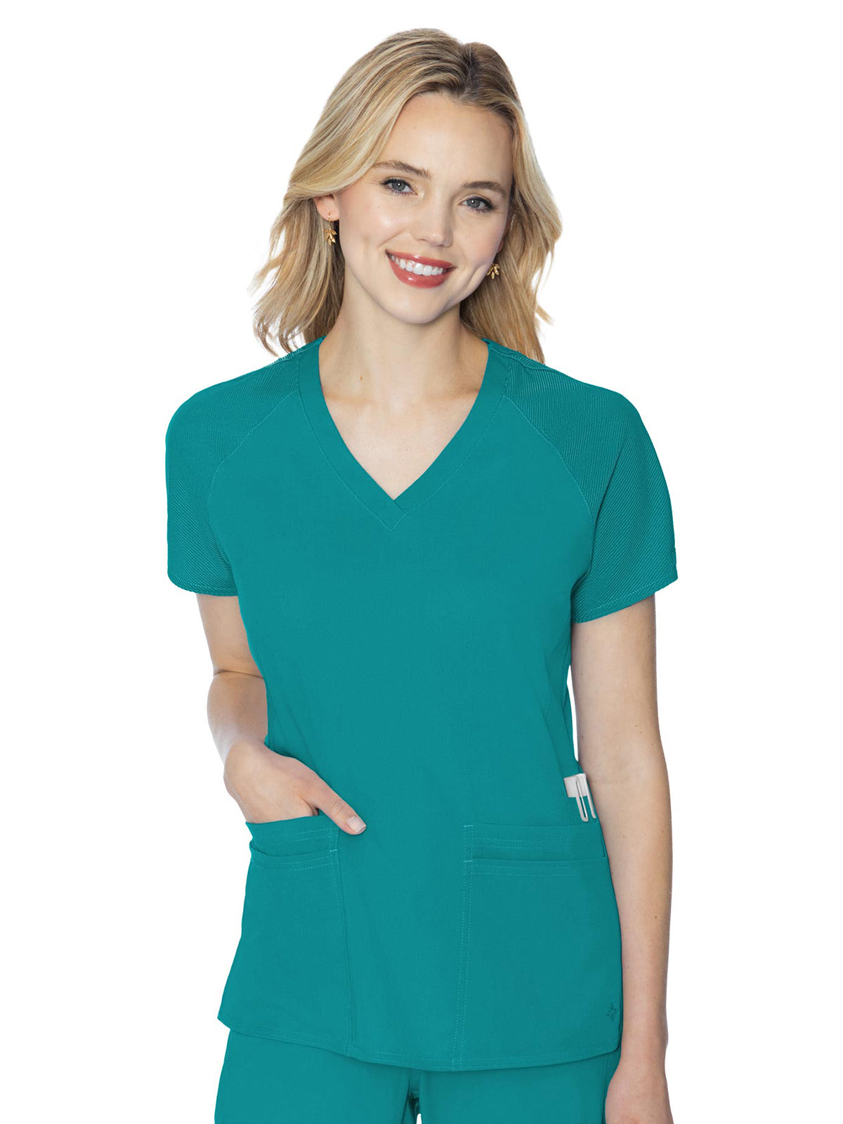 Women's 6-Pocket Raglan Sleeve Top - 7425 - Teal