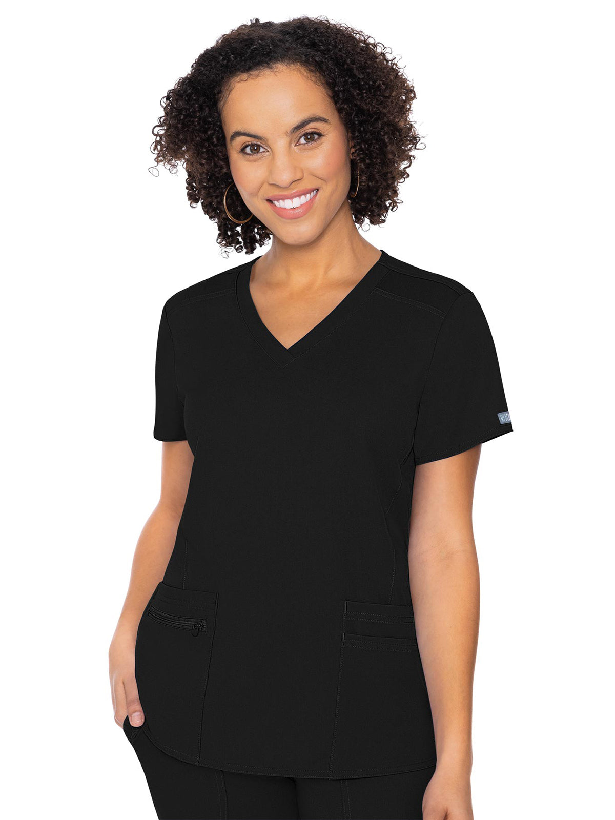 Women's 4-Pocket Knit Back Top - 7468 - Black