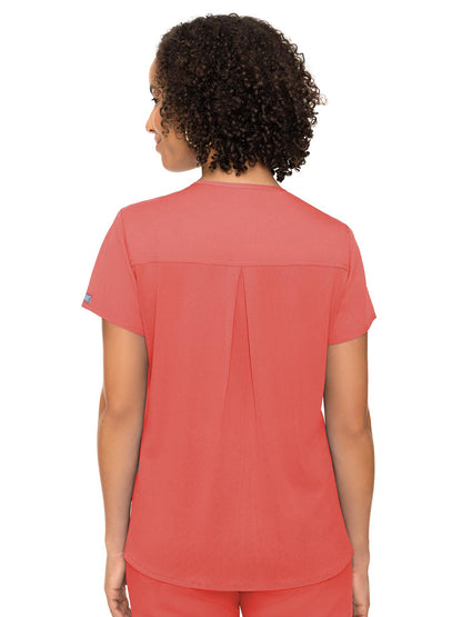 Women's 4-Pocket Knit Back Top - 7468 - Coral