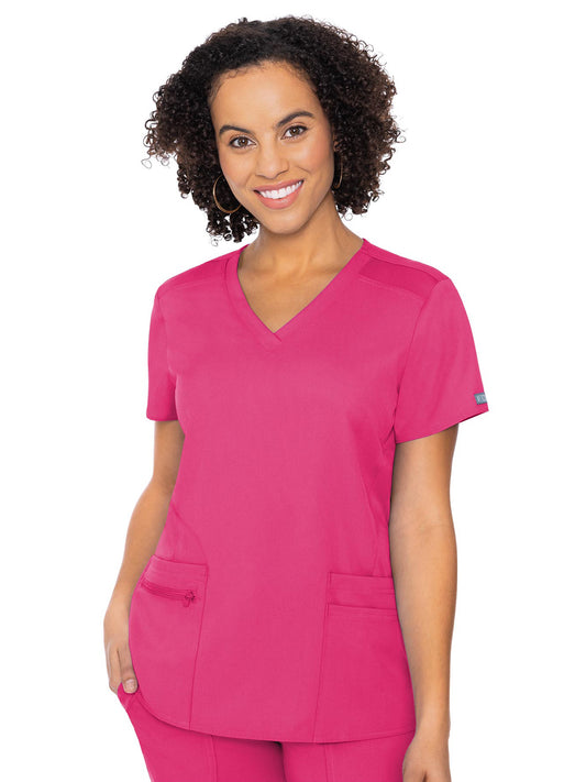 Women's 4-Pocket Knit Back Top - 7468 - Pink Punch