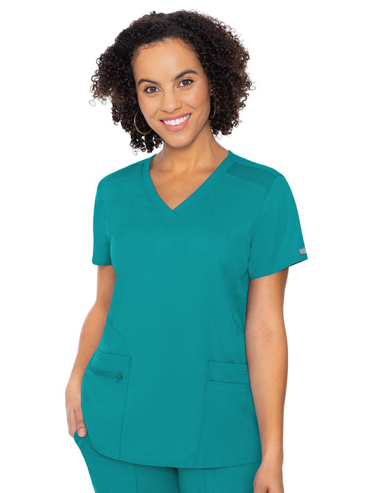 Women's 4-Pocket Knit Back Top - 7468 - Teal