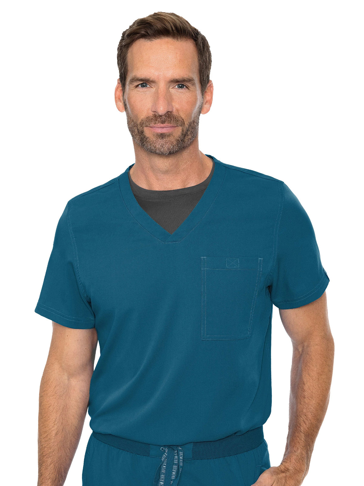 Men's 1-Pocket Tuck-In Scrub Top - 7478 - Caribbean