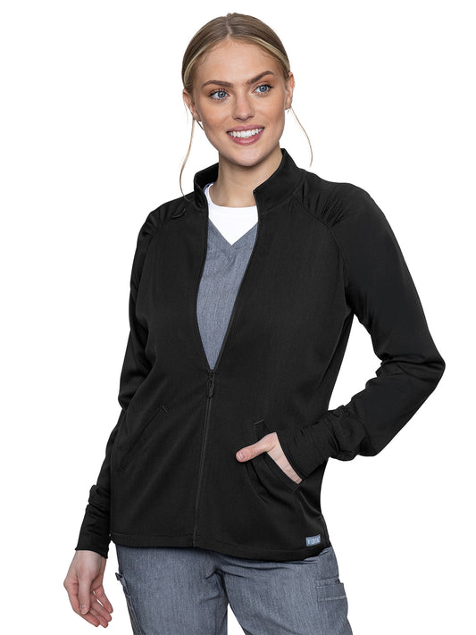 Women's 4-Pocket Zip-Front Jacket - 7660 - Black