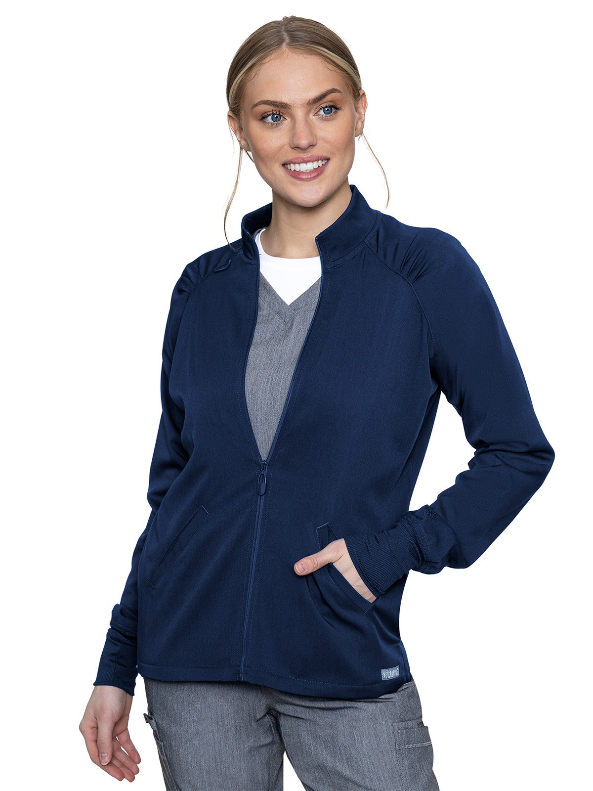 Women's 4-Pocket Zip-Front Jacket - 7660 - Navy