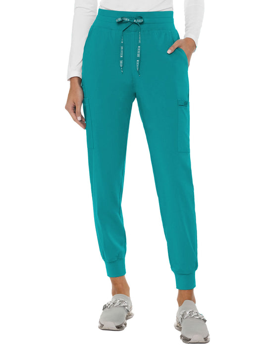 Women's 6-Pocket Double Cargo Jogger - 7705 - Teal Blue