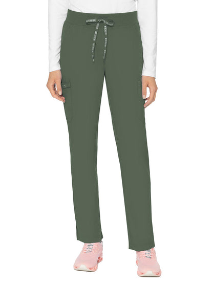 Women's 6-Pocket Jersey-Knit Waistband Pant - 7725 - Olive