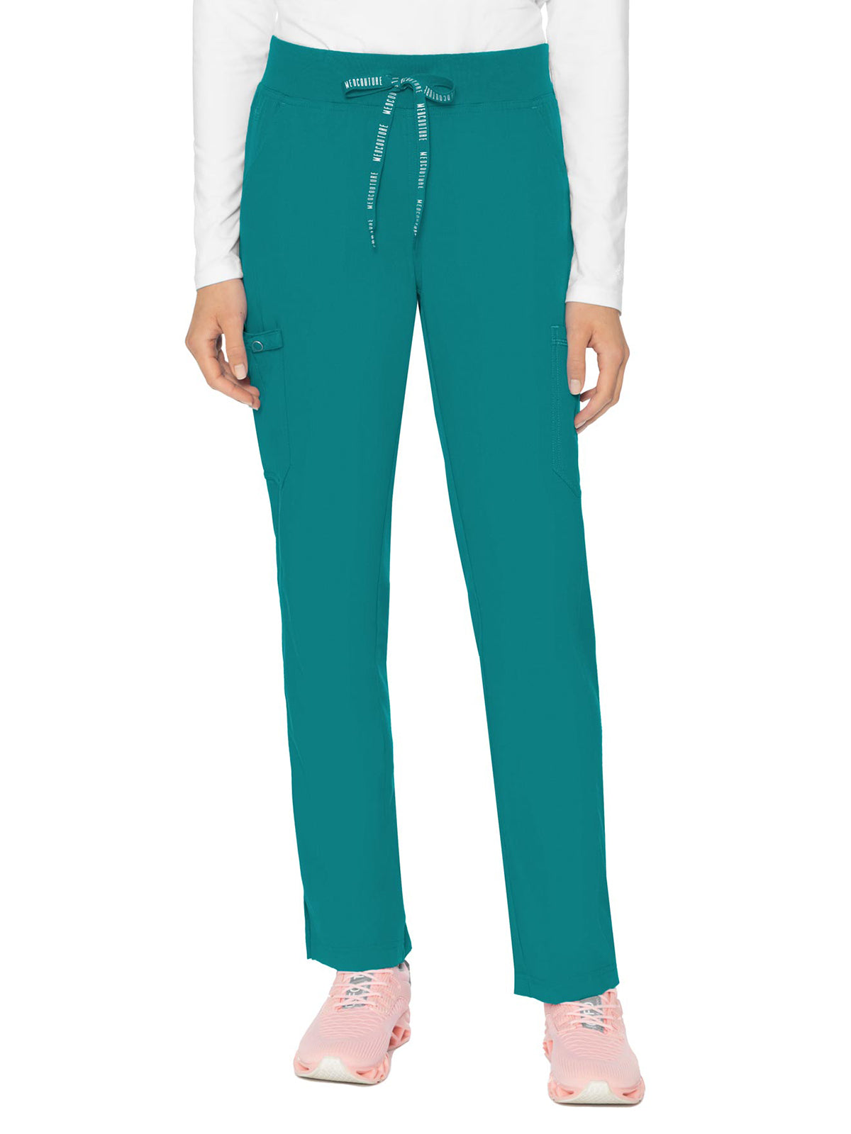 Women's 6-Pocket Jersey-Knit Waistband Pant - 7725 - Teal