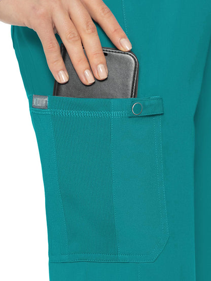 Women's 6-Pocket Jersey-Knit Waistband Pant - 7725 - Teal