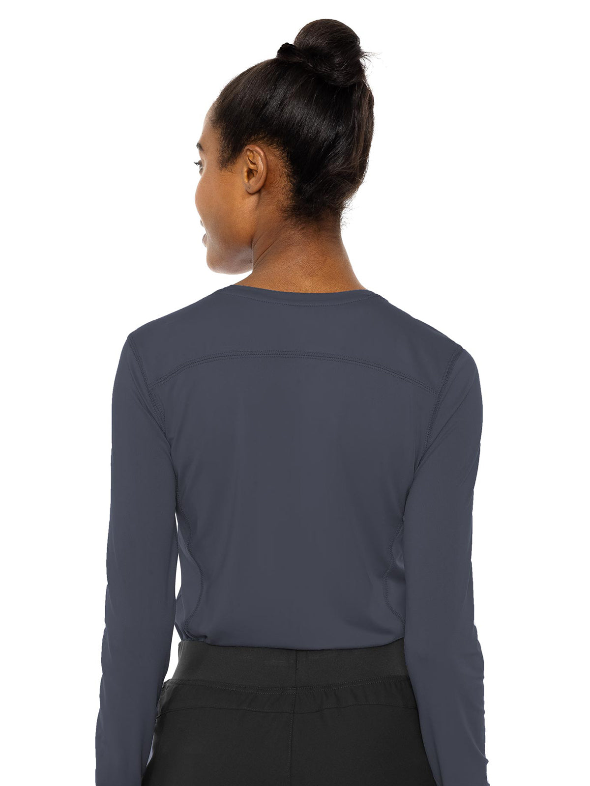 Women's Pocketless Performance Knit Underscrub Tee - 8499 - Pewter