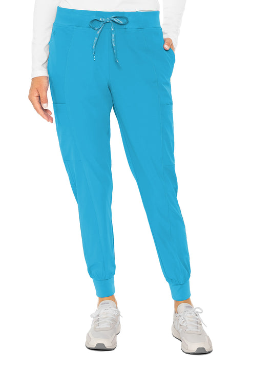Women's Seamed Jogger Pant - 8721 - Turquoise Sky