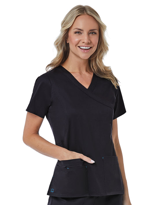 Women's Relaxed Fit Top - 1102 - Black/Pacific Blue