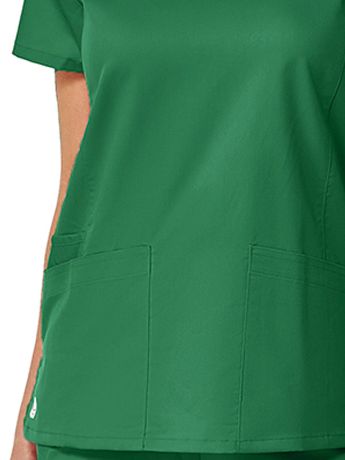 Women's Three-Pocket V-Neck Top - 1738 - Hunter Green