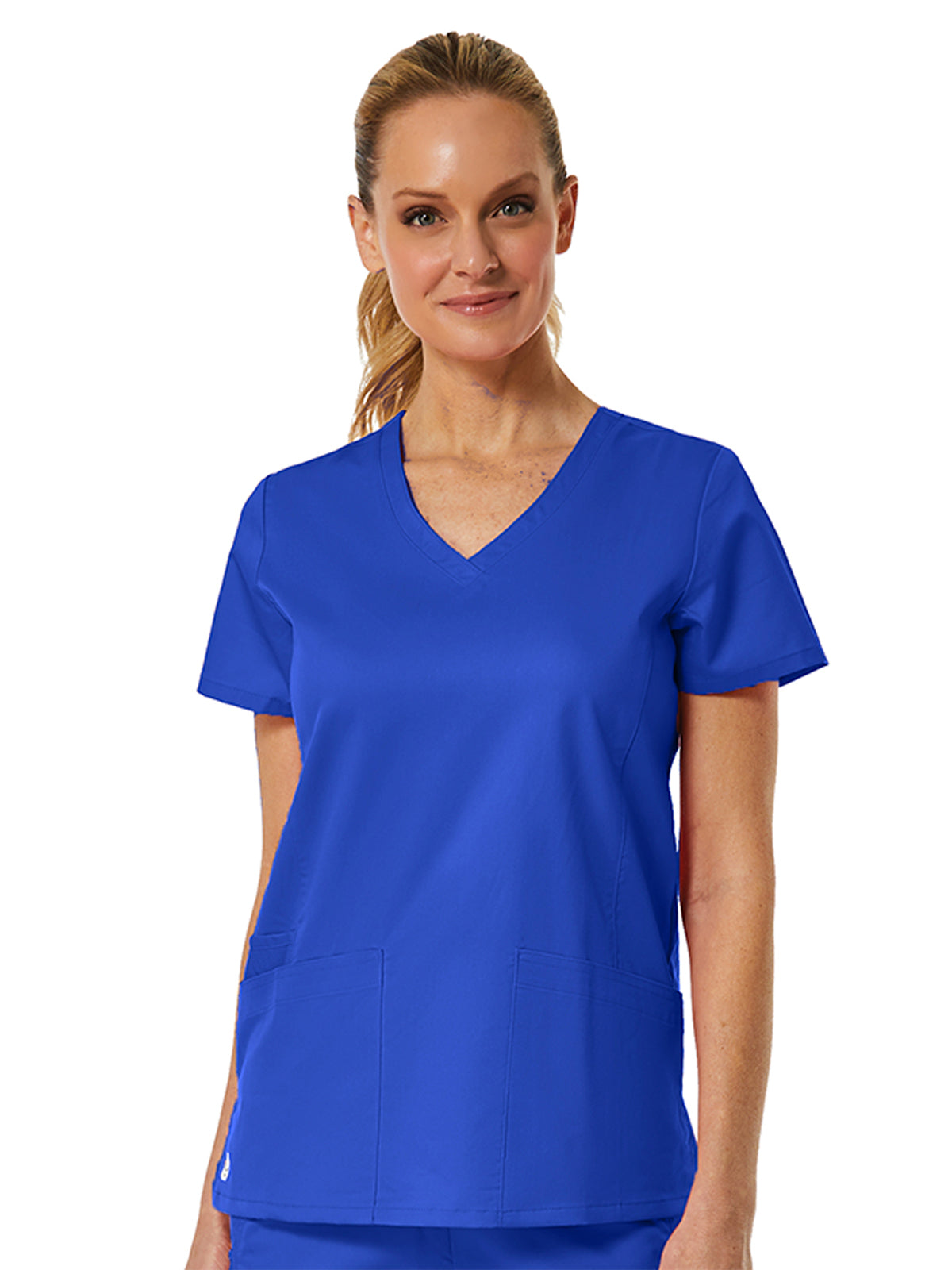 Women's Three-Pocket V-Neck Top - 1738 - Royal Blue