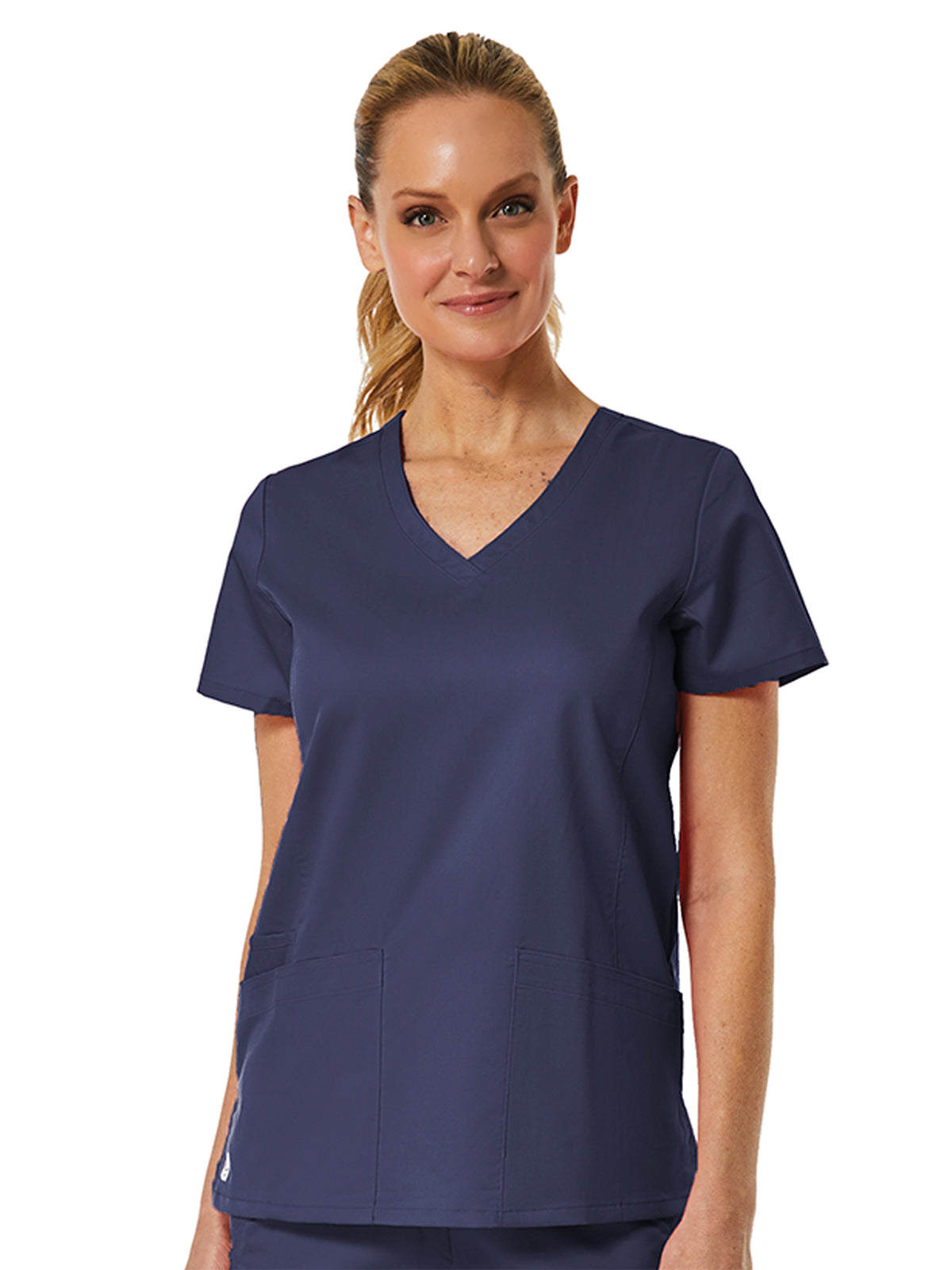 Women's Three-Pocket V-Neck Top - 1738 - True Navy