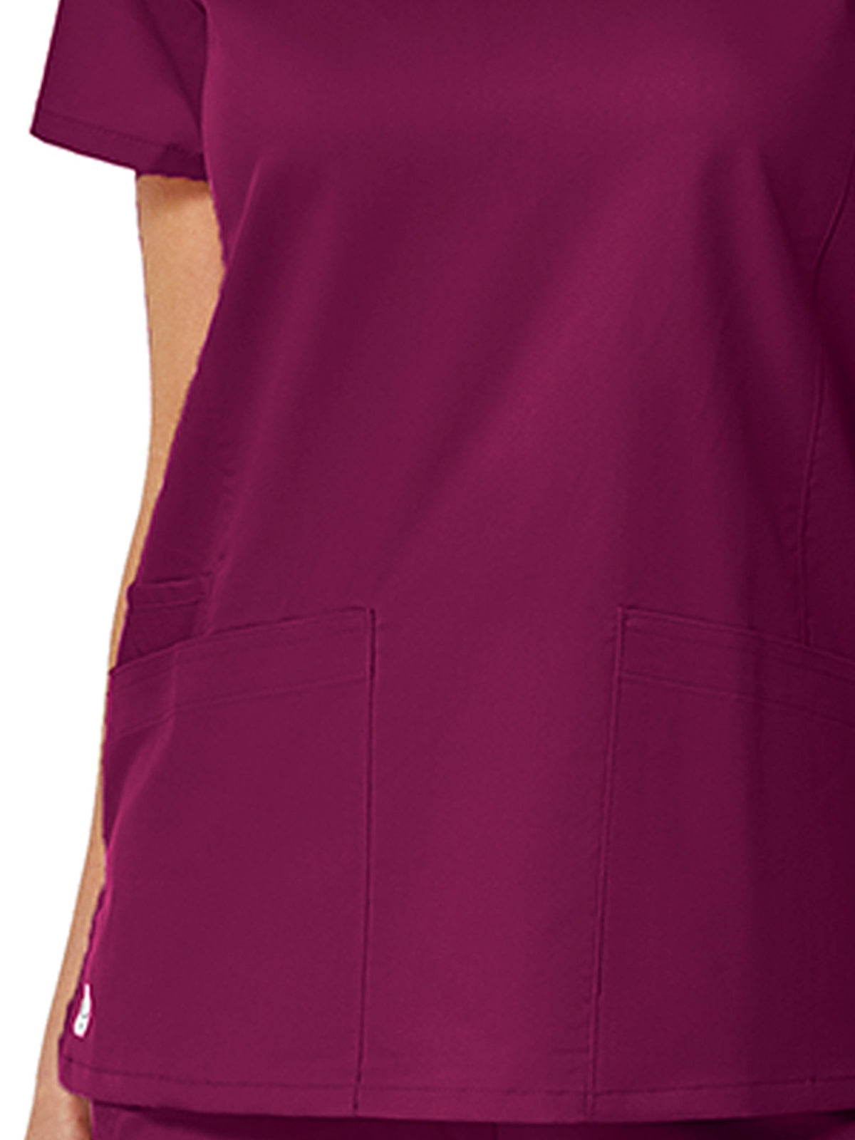 Women's Three-Pocket V-Neck Top - 1738 - Wine