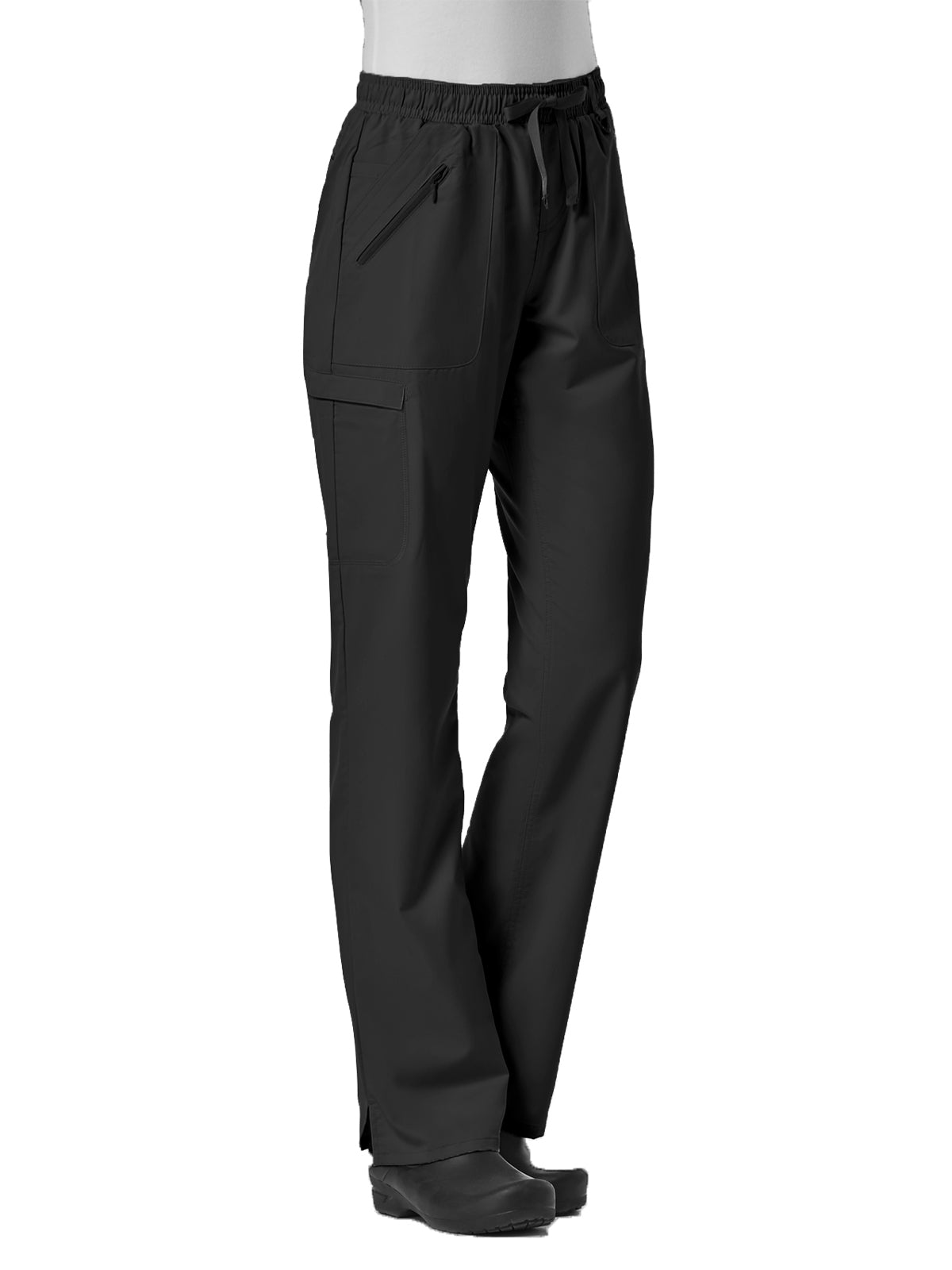 Women's Six-Pocket Full Elastic Pant - 7308 - Black