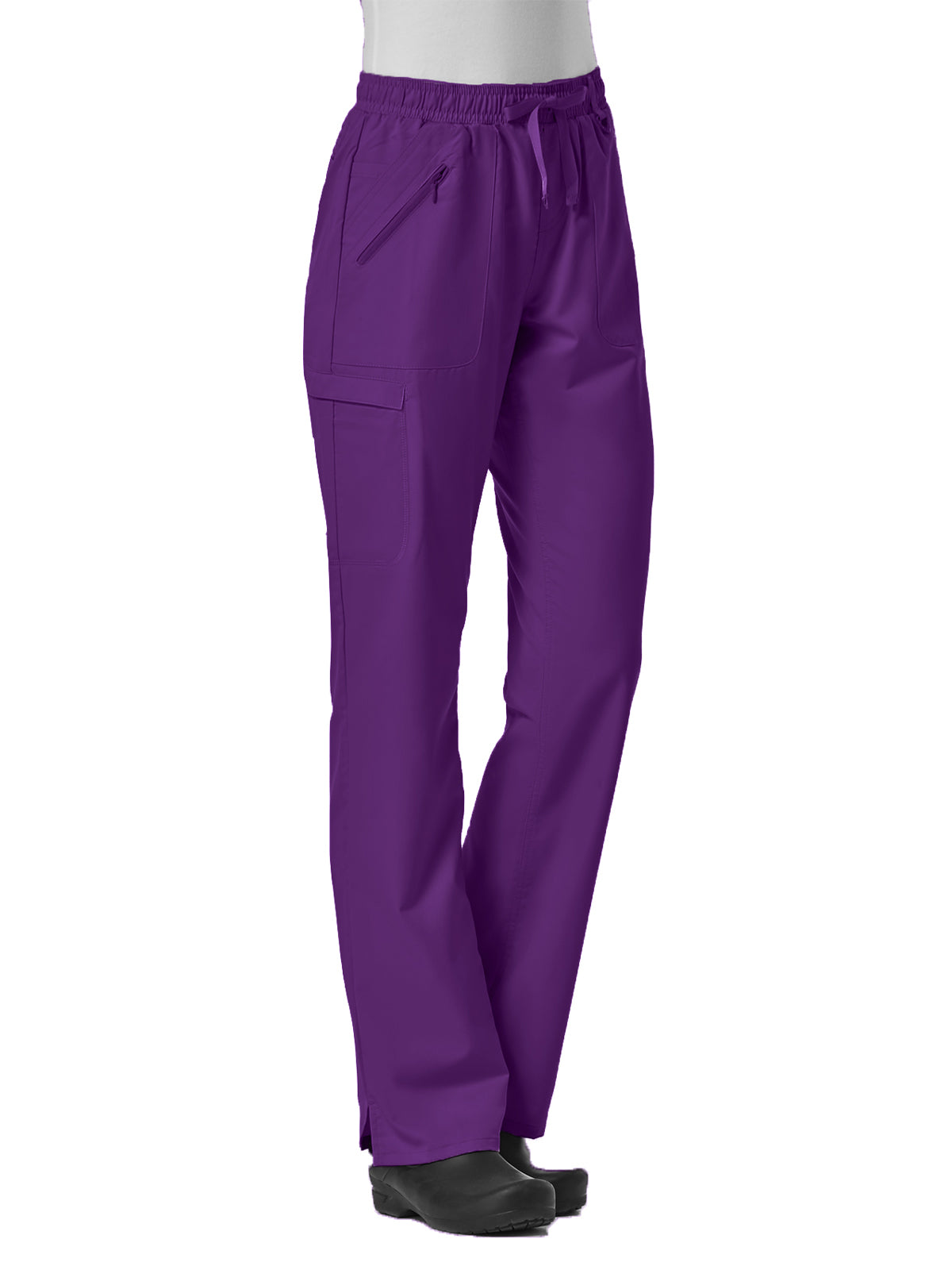 Women's Six-Pocket Full Elastic Pant - 7308 - Eggplant