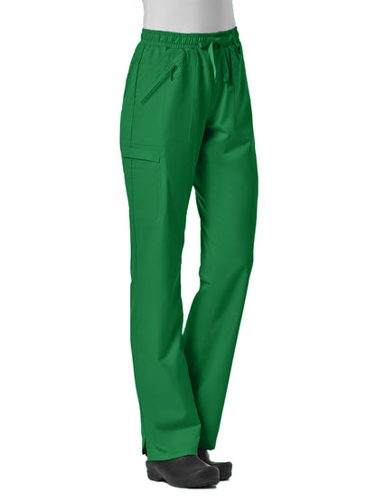 Women's Six-Pocket Full Elastic Pant - 7308 - Hunter Green